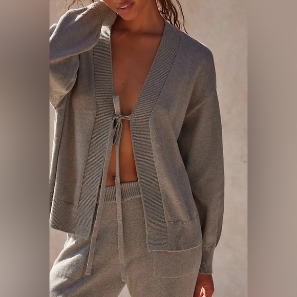 Free People NWOT solar navy sweater set size M